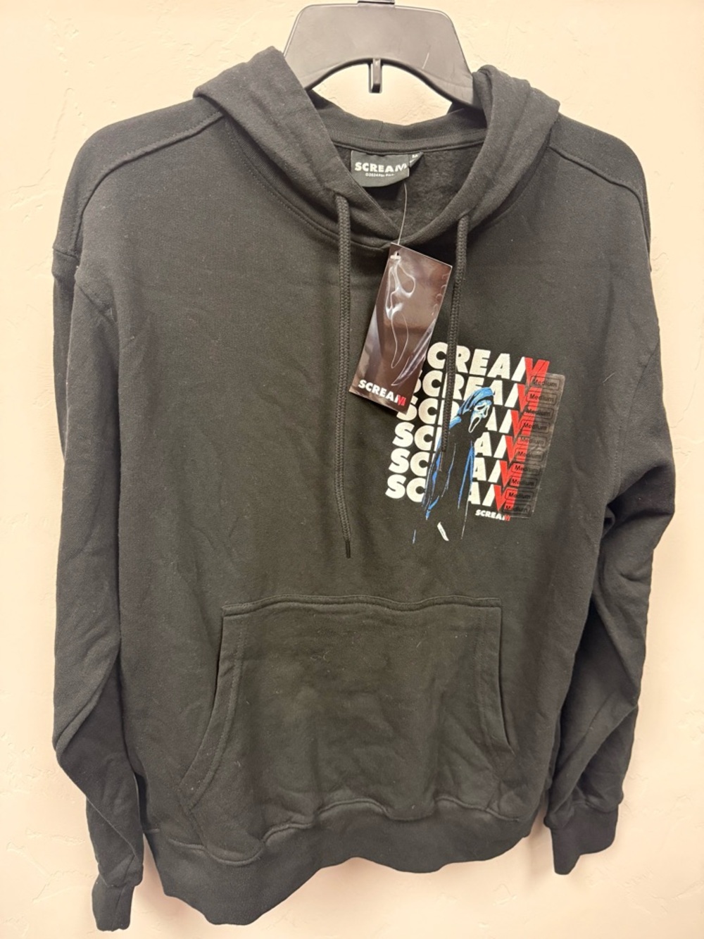 Scream Black Pullover Hoodie - NEW